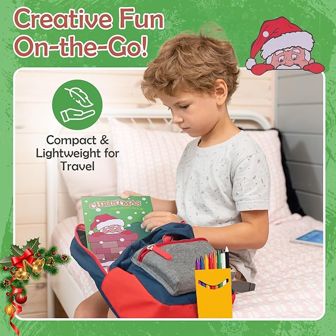 Christmas Coloring Books for Kids Ages 4-8, 24 Pack Christmas Coloring book for Kids, 9" X 11" Coloring Book Christmas Party Favors, Christmas Coloring Book Bulk Party Supplies