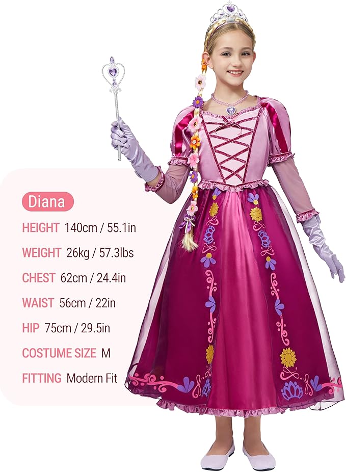 Spooktacular Creations Halloween Girl Princess Costume, Light Purple Princess Dress, Puff Sleeve Dress for Toddler Roleplay