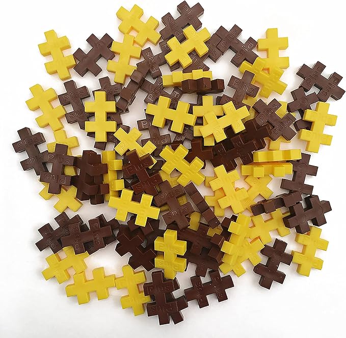 Plus Plus 3D Animal Figure Building Block Set, 70 Mini Interlocking Puzzle Pieces, Fun Stem Toys for Kids - Giraffe Maker Tube