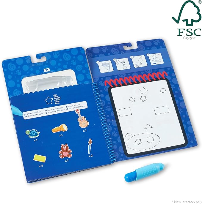 Melissa & Doug Blues Clues & You! Water Wow!! Shapes Water Reveal Travel Book | Activity Pad | 3+ | Gift for Boy or Girl