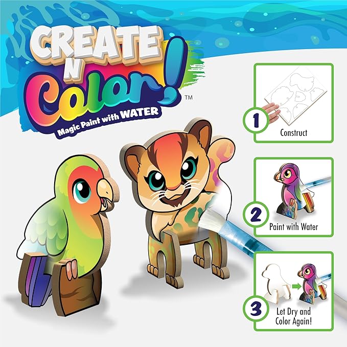 Magic Paint with Water - Mess Free Coloring for Toddlers - Toddler Travel Essential and Mess Free Painting Set - Toys and Gifts for Kids, All Craft Supplies Included (Its My Nature)