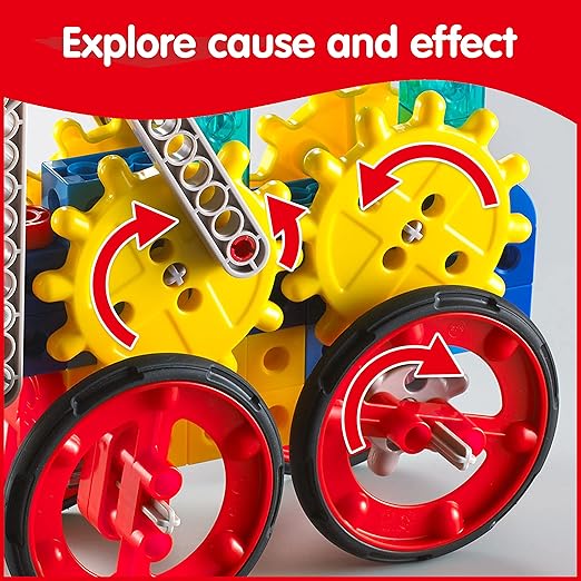 My Gears Transport Set - 118 Pieces - 8+ Activities - Gears Toys for Kids - Build Rotating, Moving Models - Building Toys for Kids Ages 4-8