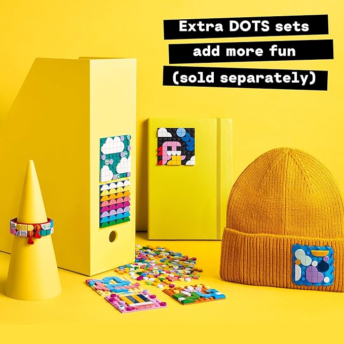LEGO DOTS Adhesive Patches Mega Pack 41957 Arts and Crafts 5-in-1 Mosaic Making Building Kit, DIY Sticker Patches, Gift Idea for Creative Kids, Make Custom Designs for Notebooks, Phone Cases and More