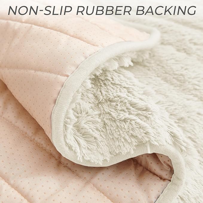 RBSC Home Plush Recliner Slipcover Chair Covers Artificial Wool Lazy Boy Cover Quilted Cover for Recliner Chairs and Furniture (Ivory, 30")