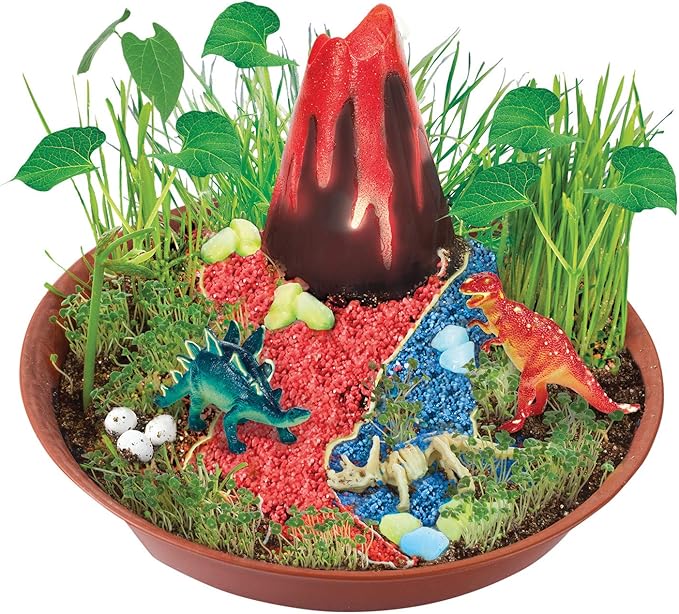 Creativity for Kids Grow N’ Glow Dinosaur Habitat – Create Your Own Dino Garden Kit - Arts and Crafts for Boys and Girls