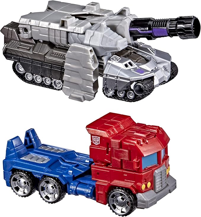 Transformers Toys Heroes and Villains Optimus Prime and Megatron 2-Pack Action Figures - for Kids Ages 6 and Up, 7-inch (Amazon Exclusive)