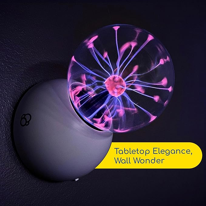 Thames & Kosmos The Plasma Ball Essential STEM Tool | Classic Scientific Device, Fresh 5-inch Glass Sphere, Interactive Electric Light Show | Explore Electricity, Matter, Energy, Small