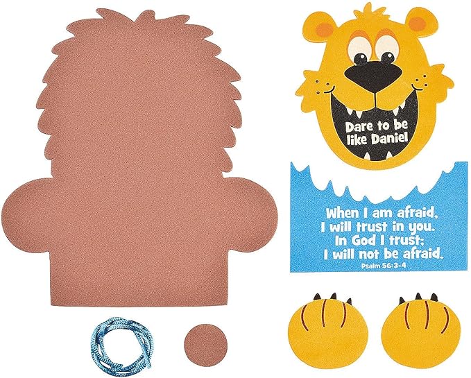Fun Express Dare to Be Daniel Sign Kits - Makes 12 - Religous DIY Crafts for Kids and Sunday School Activities - VBS Vacation Bible School Supplies/Decor
