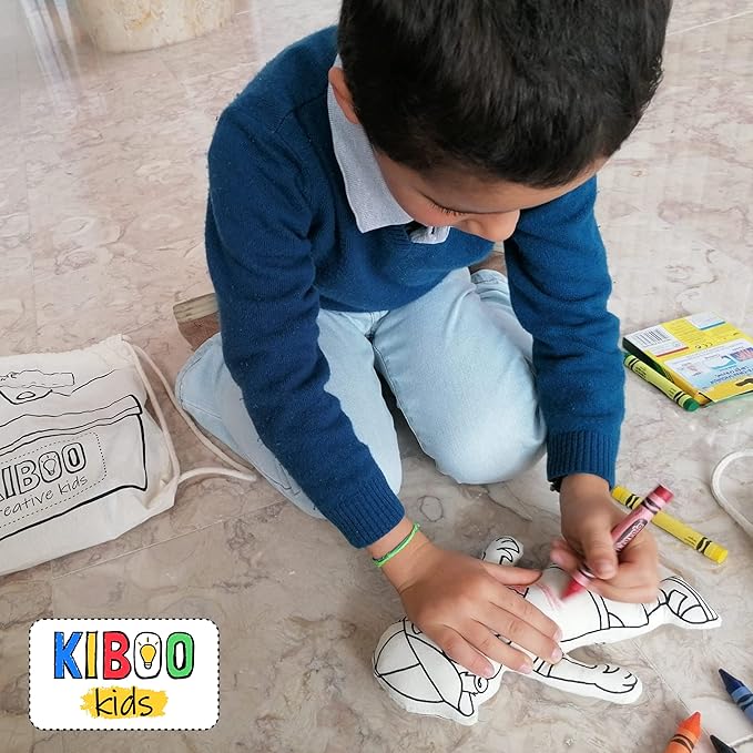 Color Your Boy Doll - Washable Art Toy with Cap & Mini Backpack - Educational Craft for Creative Play - Washable Markers Included