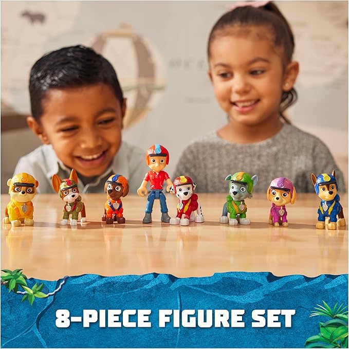 Paw Patrol: Jungle Pups Action Figures Gift Pack, with 8 Collectible Toy Figures, Kids Toys for Boys and Girls Ages 3 and Up