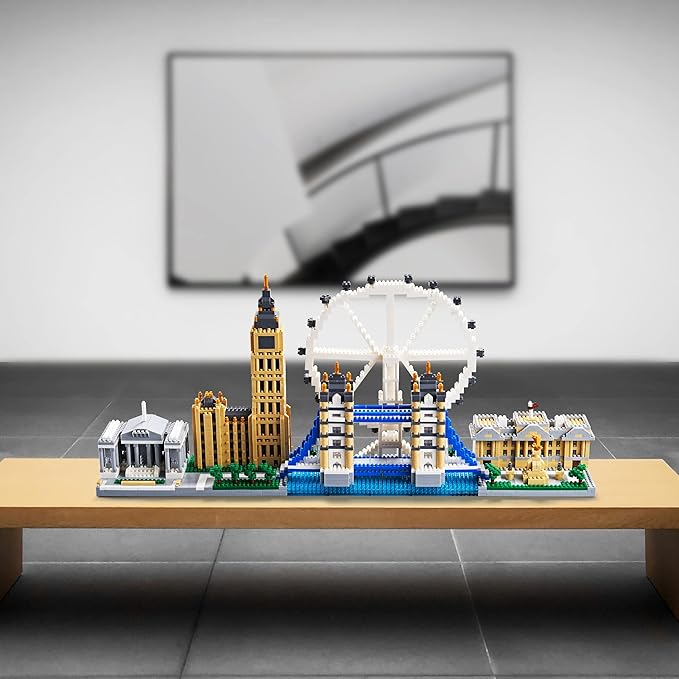 Building Micro Mini Blocks Architecture Skylines Collection Set for Adults London Bridge Mini Bricks for Kids (3430 Pieces)