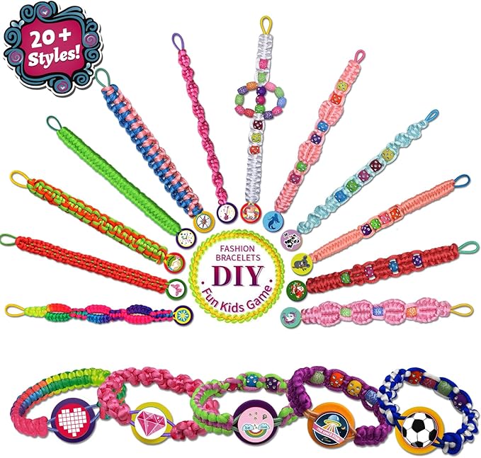 Coiinala Friendship Bracelet Making Kit Toys for Girls, Ages 7-12 Girls Gifts Ideas, Arts and Crafts String Maker, Bracelet DIY, Kids Jewelry Kit, Best Gifts Ideas for Kids Age 7 8 9 10 11 12 Year Old