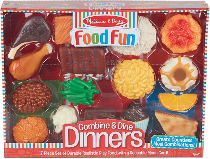 Melissa & Doug Food Fun Combine & Dine Dinners - Red