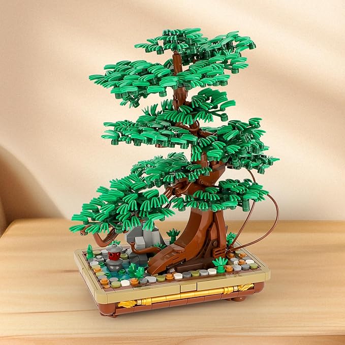 Bonsai Tree Building Sets, Compatible with Lego, Pine Tree Building Kits Collection DIY Plant,Gift for Home Decor and Office Art