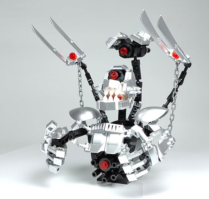 Skibid Toilet Building Block Set, Platinum Armor Cybertron Skeleton Toilet Skibid Building Brick for Adults Fans 313PCS Blocks