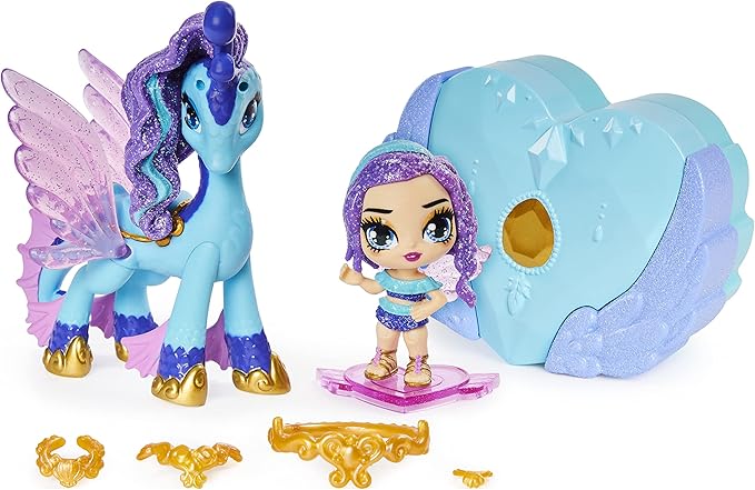 Hatchimals Pixies Riders, Lagoon Lily Pixie and Seastallion Glider Set with Mystery Feature