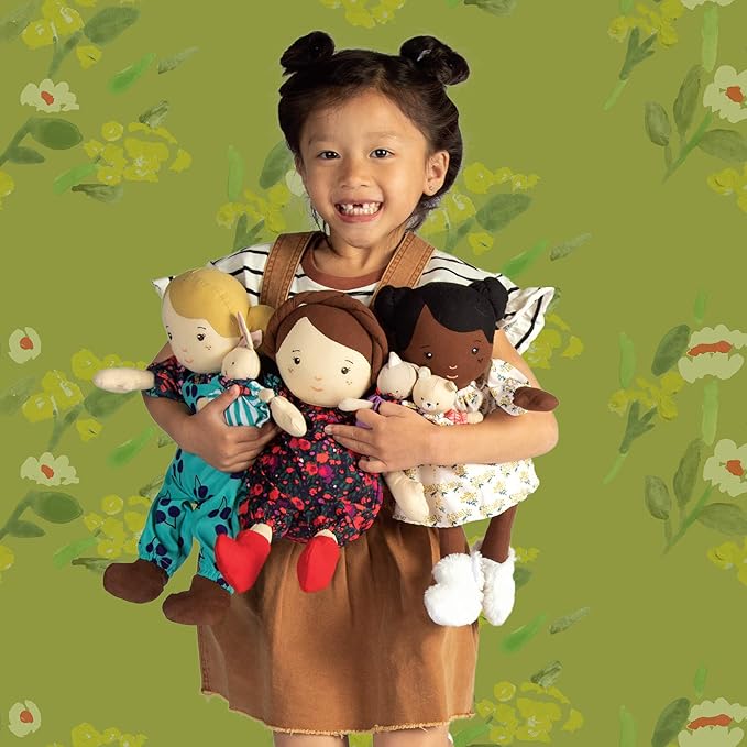 Manhattan Toy Playdate Friends Ollie Machine Washable and Dryer Safe 14 Inch Doll with Companion Stuffed Animal