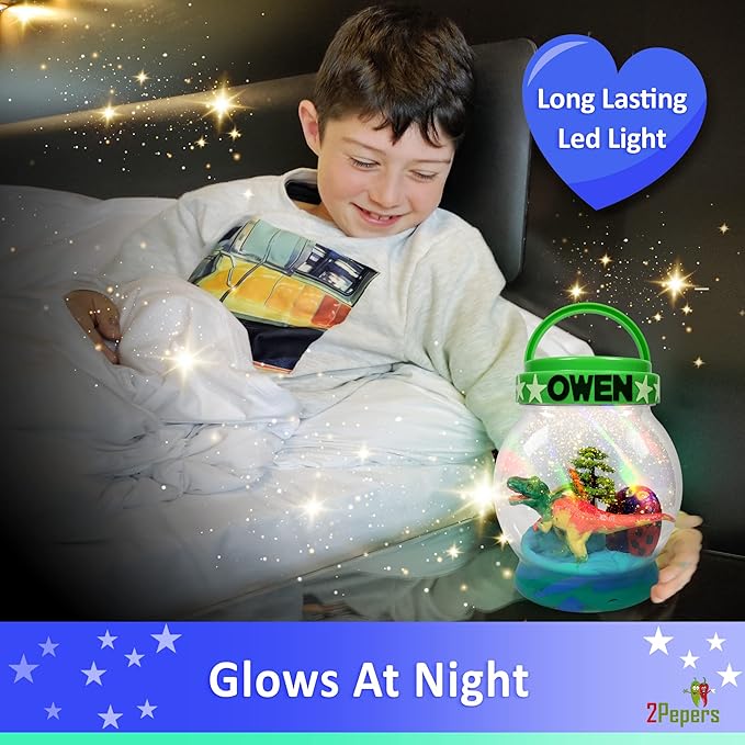 DIY Light Up Dinosaur Nightlight Arts and Crafts for Kids, Best Birthday Gifts for Boys & Girls Ages 3 4 5 6 7 8 Years Old, Fun Stem Kit for Kids