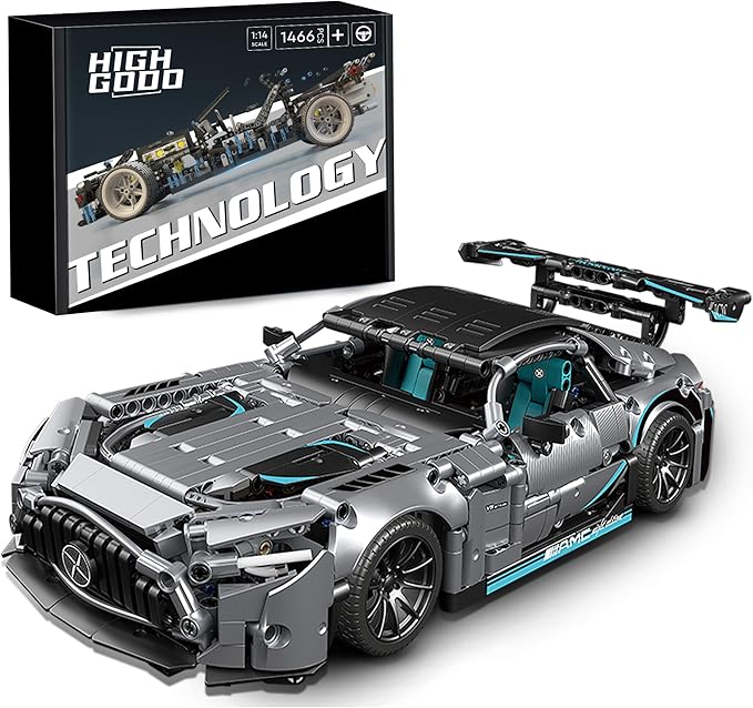 Super Sports Car Building Sets for Adults, 1:14 MOC Buildable Racing Cars Model Building Blocks Kit, Collectible Supercar Birthday Gifts for Boys Teens(1466pcs)