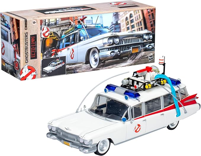 Ghostbusters Plasma Series Ecto-1 (1984), 1:18 Scale Toy Car, Toys for Ages 14+