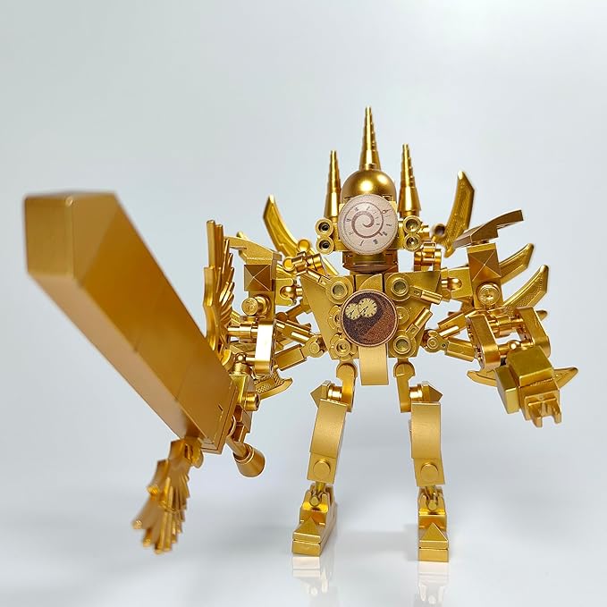 Skibid Toilet Building Block Set, Mini Big Sword Titan Clock Man Skibid Building Brick for Adults Fans 159PCS Blocks