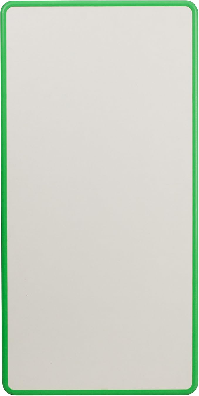 Flash Furniture Wren 23.625''W x 47.25''L Rectangular Green Plastic Height Adjustable Activity Table with Grey Top