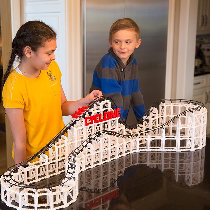 Cyclone - 900+ Pieces, Building Brick Set, Gravity Powered Roller Coaster Model, Promotes STEM Learning
