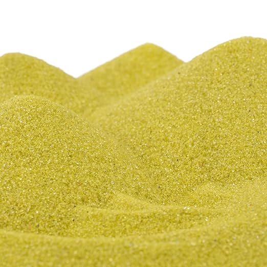 ACTIVA Bright Yellow Scenic Colored Sand, 25lb (11.3kg) | Vibrant, Fine Grain Colorfast Sand for Arts & Crafts