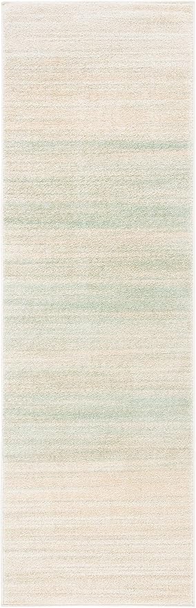 SAFAVIEH Adirondack Collection Runner Rug - 2'6" x 10', Green & Ivory, Modern Ombre Design, Non-Shedding & Easy Care, Ideal for High Traffic Areas in Living Room, Bedroom (ADR142Y)
