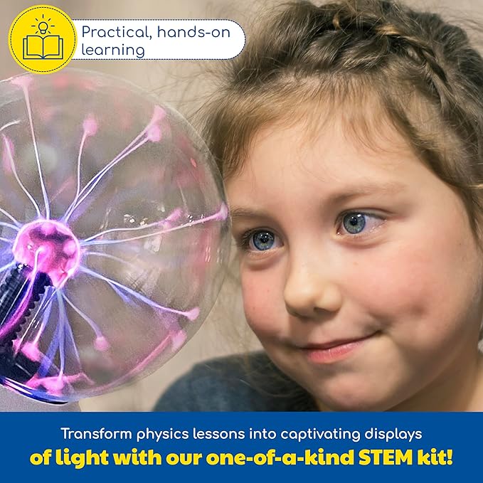 Thames & Kosmos The Plasma Ball Essential STEM Tool | Classic Scientific Device, Fresh 5-inch Glass Sphere, Interactive Electric Light Show | Explore Electricity, Matter, Energy, Small