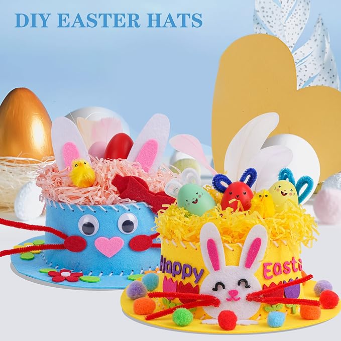 Easter Hat Kit for Children DIY Easter Chick Bunny Egg Crafts Kit
