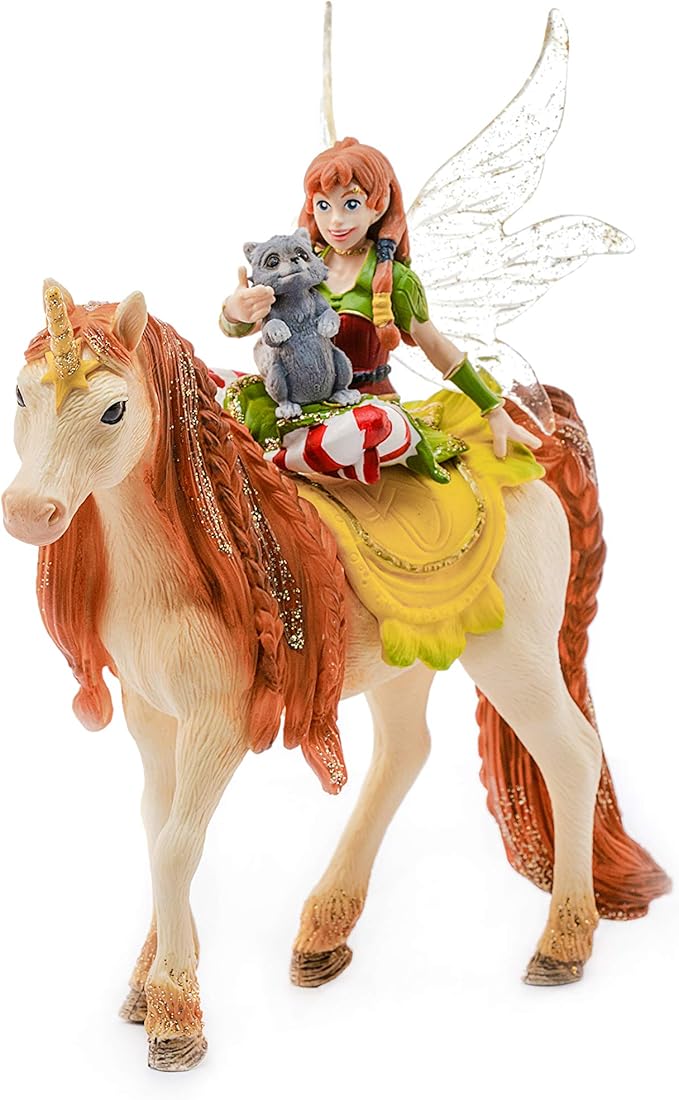 Schleich Bayala Fairy Marween Doll with Glitter Unicorn Figurine 3pc. Playset - Featuring Magical Marween and Unicorn Figure for Fun and Imaginative Play for Boys and Girls, Gift for Kids Ages 5+