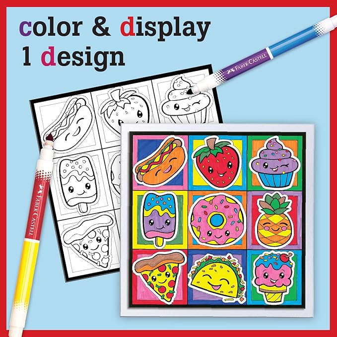 Faber-Castell Color by Number Foodie Friends - Color and Display 1 Color by Number Board