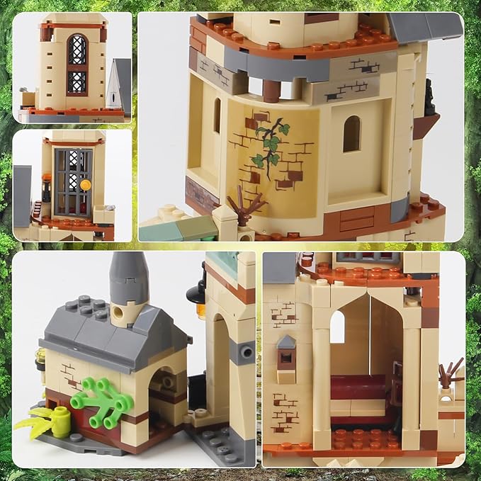 Hog Magic Castle with Harry Characteristics Building Blocks(Compatible with Normal Block Size),Fantasty Harry Toy for Adults,Recreate The Magic World Scenes of The Movie