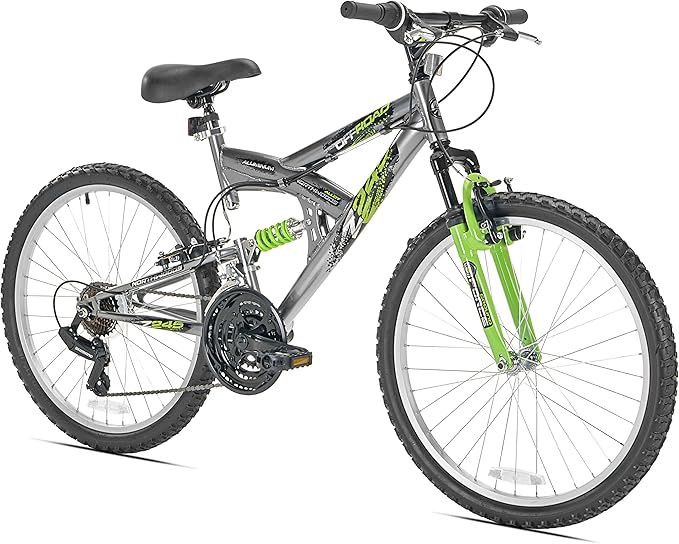 Northwoods Aluminum Full Suspension Mountain Bike, 24-Inch
