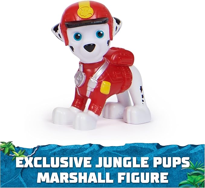 PAW Patrol Jungle Pups, Marshall Elephant Firetruck with Projectile Launcher, Toy Truck with Action Figure, Kids Toys for Boys & Girls Ages 3 and Up