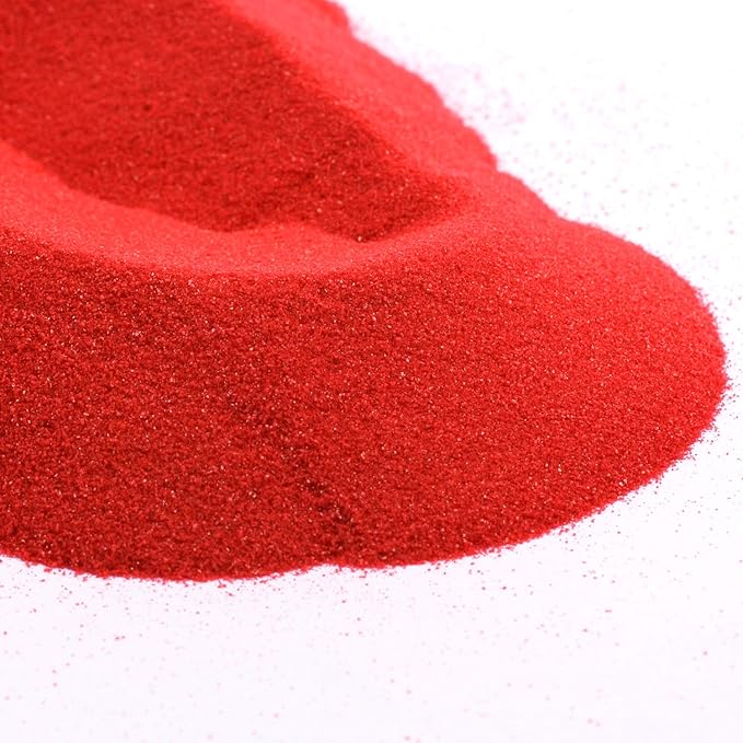 Shiny Stone Colorful Sand,Rainbow Sand,Art Sand,Colored Sand,Craft Sand,Decorative Wedding Vibrant Sand, 250g/0.55lbs/8.81oz for Kids Creativity Wedding Succulent Terrarium Vase (Scarlet)