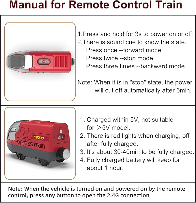 Toy Train Set Remote Control Locomotive Train, Motorized Train for Wooden Track, Electric Train and Tunnel with Sound & Lighting Effect, Magnetic Trains Compatible with Thomas, Brio, Chuggington