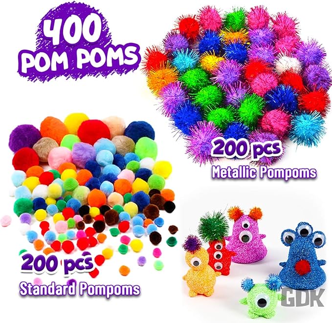 GoodyKing Arts and Crafts Supplies for Kids - 1170Pcs+ Craft Art Supply Kit for Toddlers Kids Craft Supplies & Materials Age 4 5 6 7 8 9 - All in One D.I.Y. Crafting School Supplies (Large)