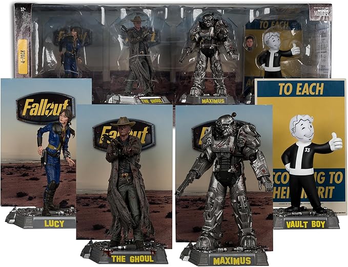 McFarlane Toys - Fallout Lucy, Maximus, The Ghoul & Vault Boy 6in Posed Figures 4pk