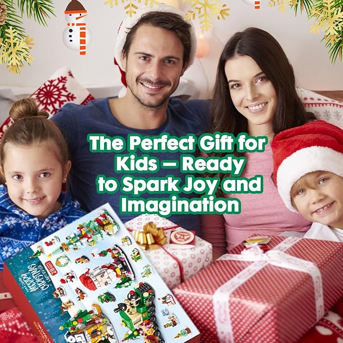 Calendar 2024 Christmas Building Blocks Set, 6 IN 1 Christmas Toys, Building Blocks Toys Holiday Countdown Calendars, Ideas Gift for for Teens Boys Girls 6-12 Year (Large)