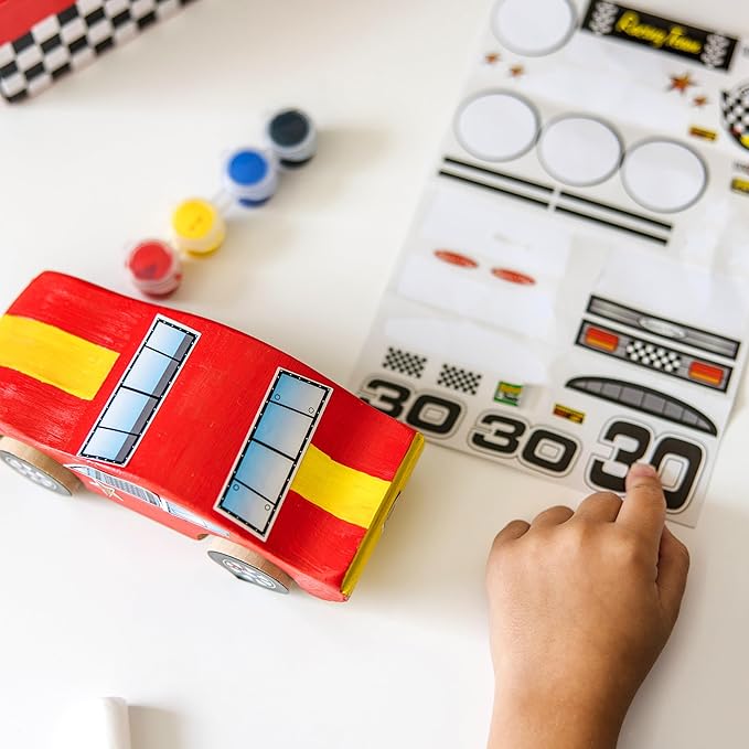 Melissa & Doug Decorate-Your-Own Wooden Race Car Craft Kit