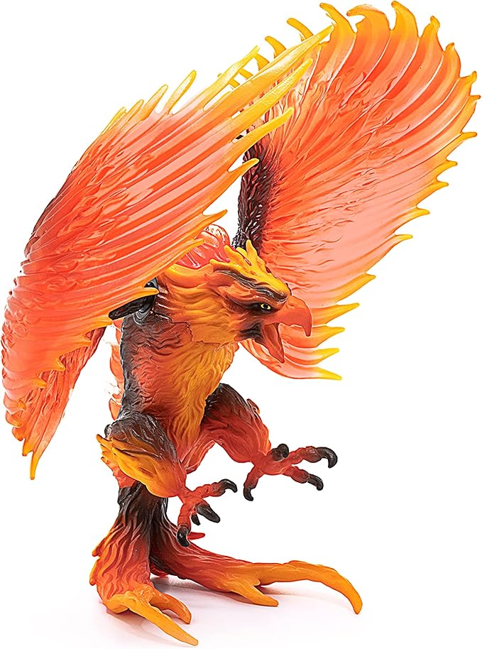 Schleich Eldrador , Lava Monster Mythical Creatures Toys for Kids, Fire Eagle Action Figure with Movable Wings, Ages 7+
