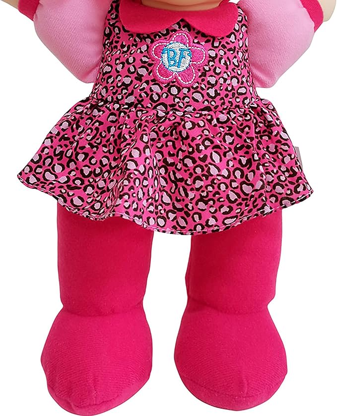 Baby's First Soft & Cuddly Baby Kisses Doll - Dressed in Print Top and Leggings - Press her Tummy for a Sweet Kisses Sounds and Says I Love You