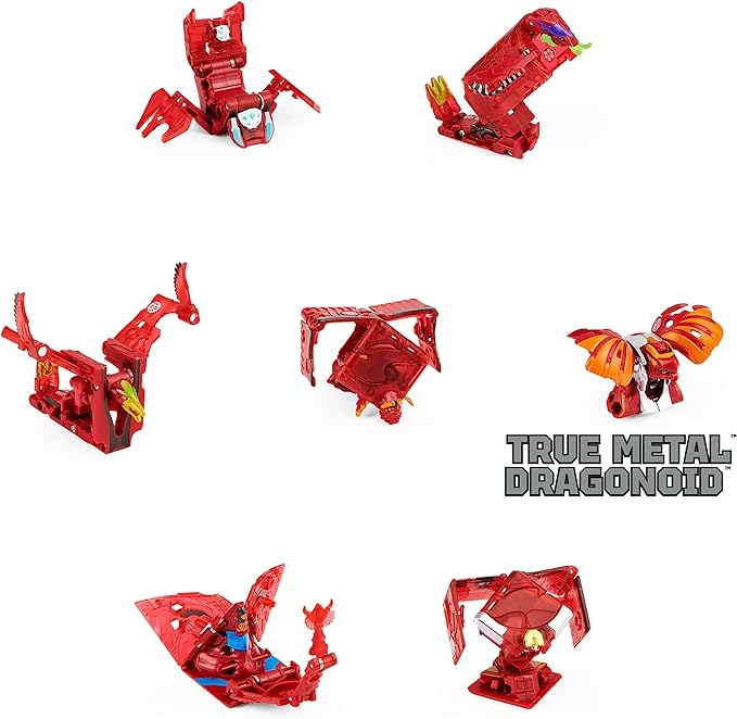 Bakugan GeoForge Dragonoid, 7-in-1 Includes Exclusive True Metal Dragonoid and 6 Geogan Collectibles, Kids Toys for Boys