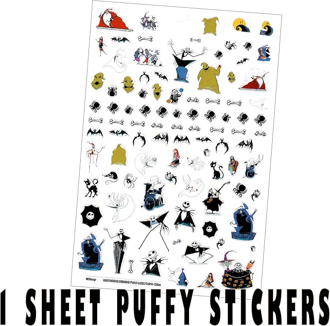 Disney Studios Nightmare Before Christmas Stickers & Door Hanger Craft Bundle - Halloween Themed