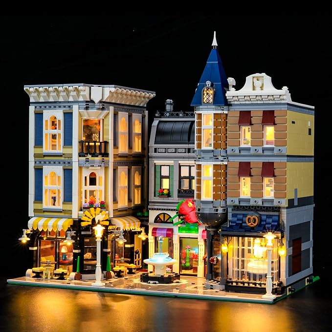 YEABRICKS LED Light for Lego-10255 Creator The Assembly Square Building Blocks Model (Lego Set NOT Included)