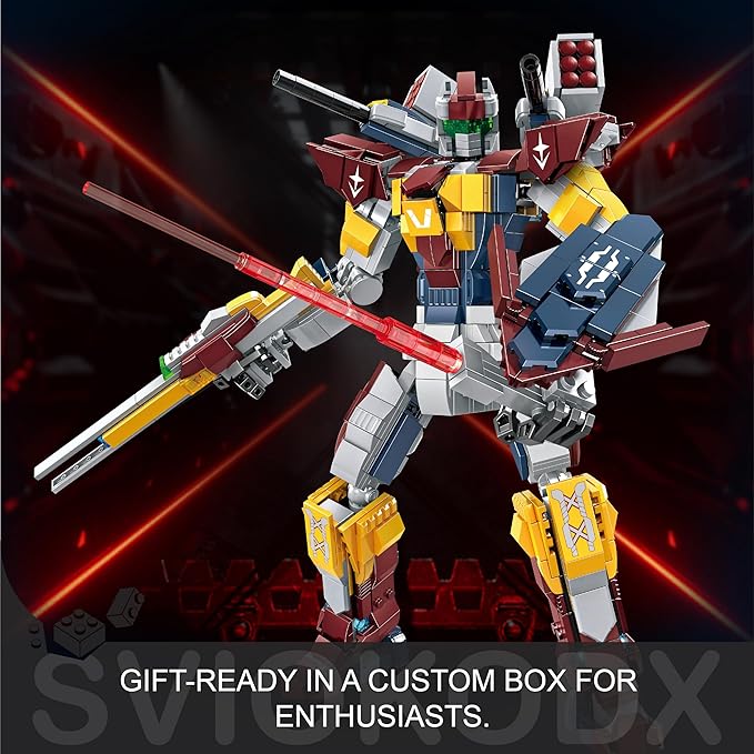SVIOKODX Mecha Building Block Sets,Bladed Attacker Robot Model Kits for Adults,Cool Bricks Mech，Collectible Kits for Kids Boys 8+ (1099 PCS)