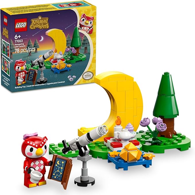 LEGO Animal Crossing Stargazing with Celeste Building Toy - Animal Crossing Toy Figure and Playset for Kids, Girls & Boys, Ages 6+ - Pretend Play Gift Idea for Birthdays - 77053
