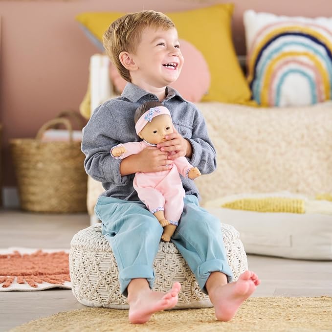 Corolle Bébé Calin Mila Baby Doll - 12" Soft-Body with Sleeping Eyes That Open and Close, Vanilla-Scented - Mon Premier Poupon Collection for Kids Ages 18 Months and up